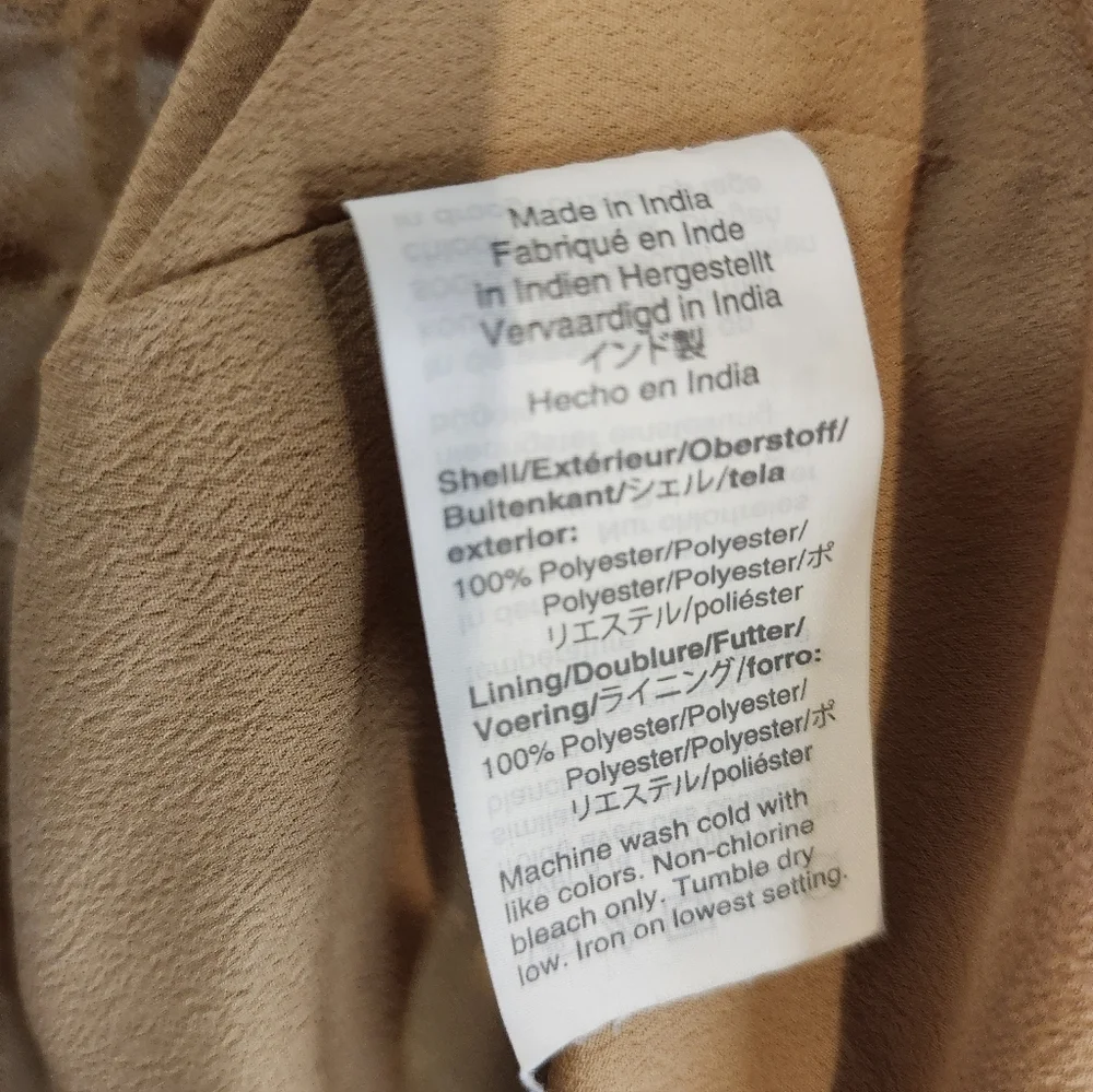 J. Crew Vintage Inspired Ruffle Collar Mesh Blouse In Antique Camel Size Medium - Picture 8 of 8